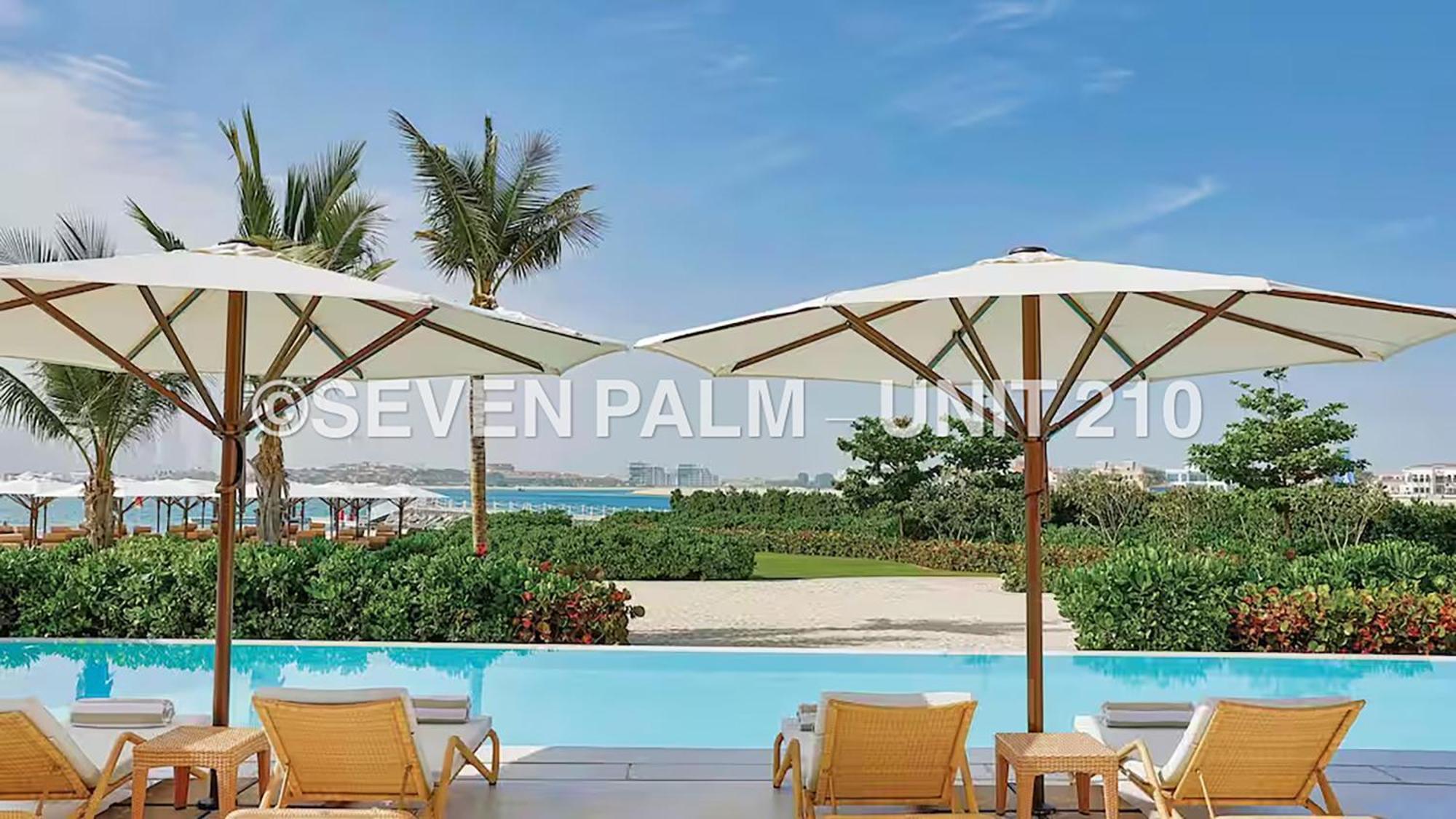 Luxus-Studio Mit Private Beach In Top-Lage, Meerblick & Infinity Pool! Dubaj Kültér fotó